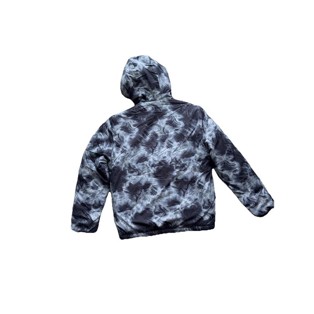 New Balance Men's Small Hooded Puffer Jacket Gray Swirl NWT Wind Water Resistant - Picture 5 of 5